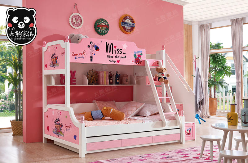 【大熊傢俱】Bb 2013 兒童床 組合床 子母床  雙層床  青年床 多功能置物床 三抽托床 梯櫃