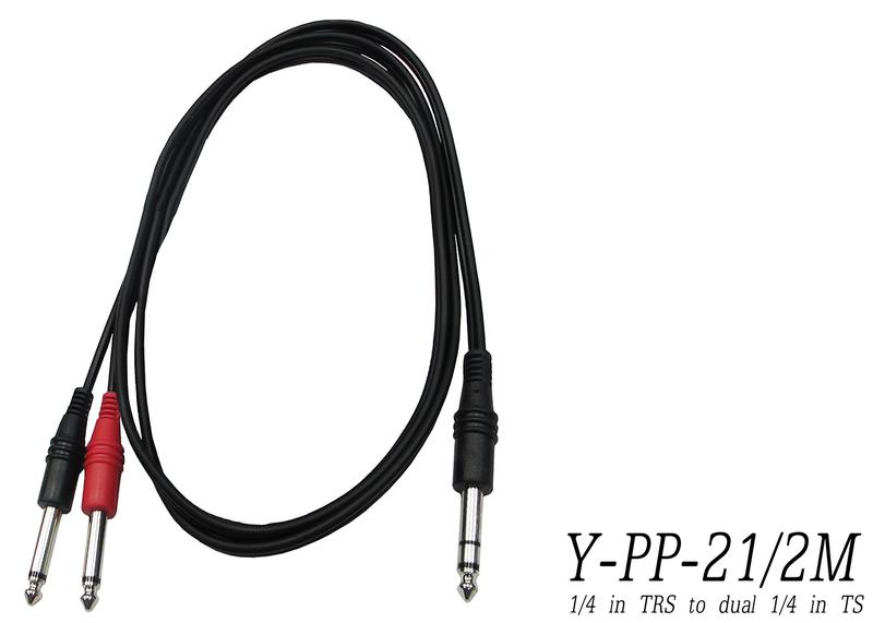 【六絃樂器】全新 Stander Y-PP-21 Y型訊號線* 2米 / 6.3mm 立體 to 2x6.3mm 單軌