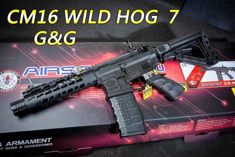【翔準軍品AOG】G&G CM16 WILD HOG  7 半金屬 電子板機 M16 卡賓槍 M4   CM16W