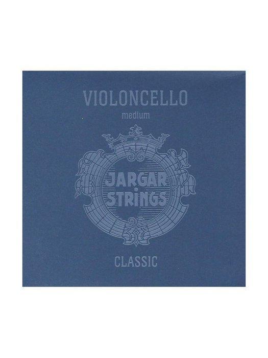 【【蘋果樂器】】No.661 全新丹麥 JARGAR 大提琴弦,CELLO 弦,藍盒,中張力,音色渾厚,一組四條, 特價