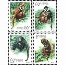 中國大陸郵票-2002-27 - 長臂猿郵票全新 -可合併郵資
