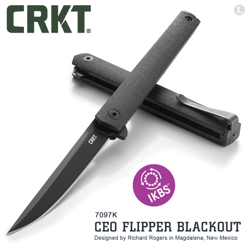 ～工具小妹～ 缺貨 CRKT CEO FLIPPER BLACKOUT 折刀 (#7097K)