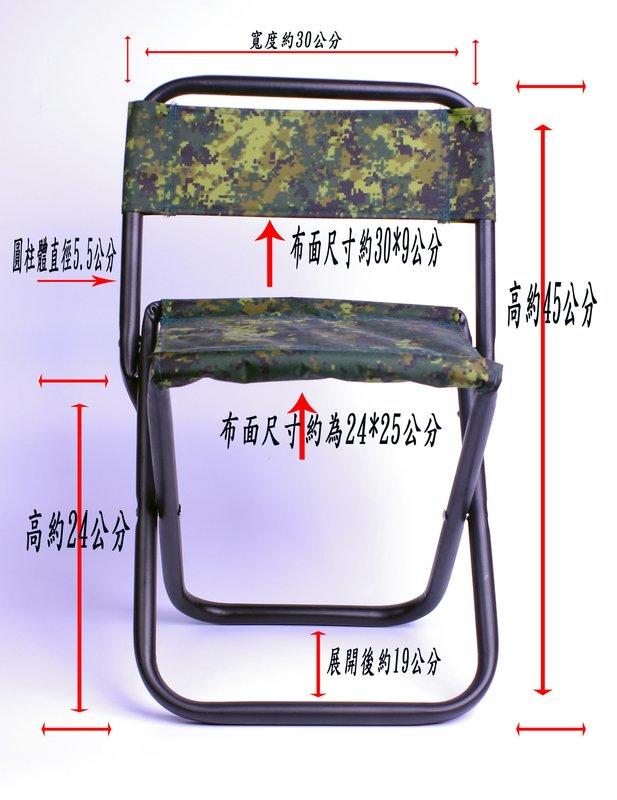 國軍 數位迷彩板凳 板凳 椅子 露營 童軍椅 折合椅 休閒 度假 空軍 海陸 陸軍(W軍品小舖)