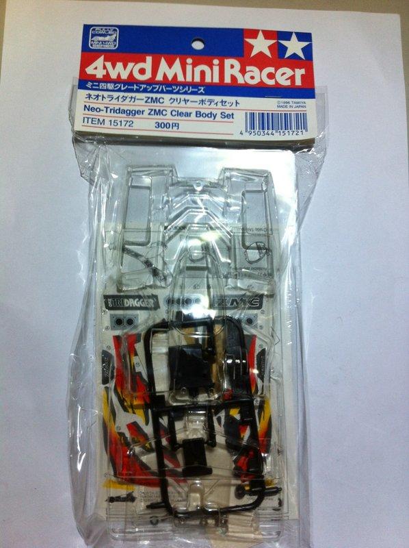 港都RC  Tamiya 4wd Mini Racer Neo Tridagger ZMC 透明車殼(15172)