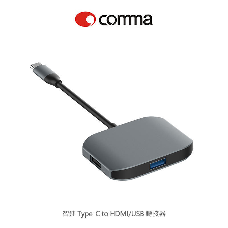 【現貨】ANCASE comma 智連 Type-C to HDMI/USB 轉接器 Type-C 接口~正反可插