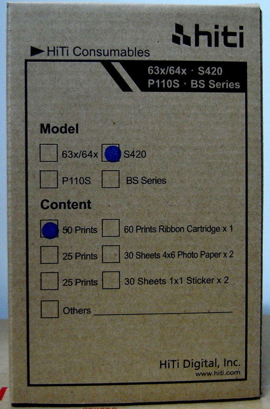 《嘉義批發》HiTi P640 P641 數位寫真印像機- 50張裝印相紙--6盒