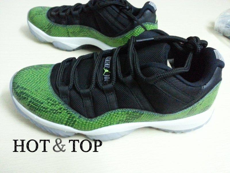 實拍Air Jordan 11 Low Green Snake AJ11 綠蛇低幫528895-033 | 露天市