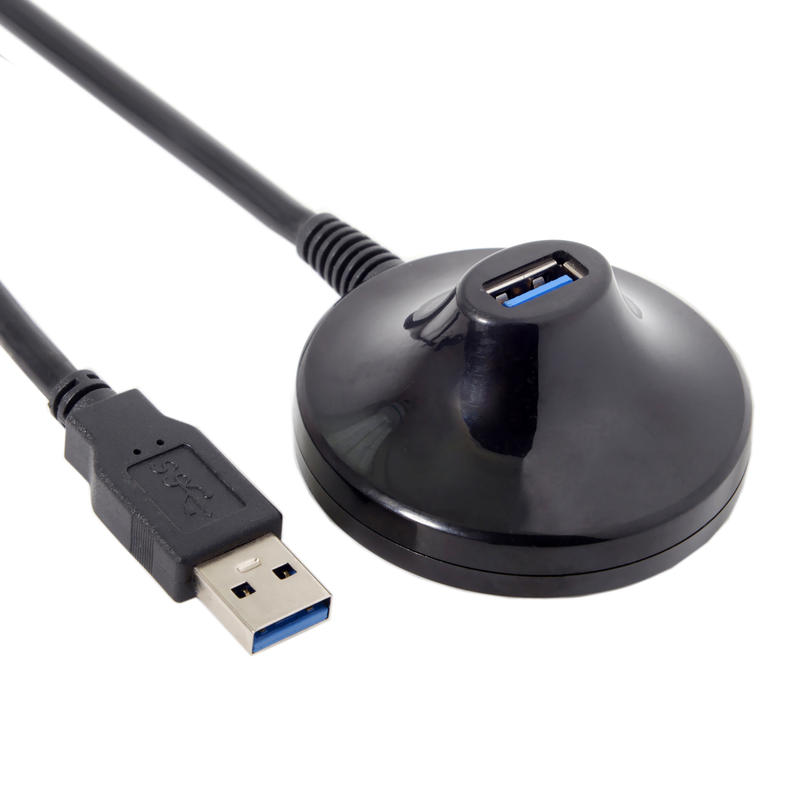 U3-020-0.8M USB3.0 A公對A母 USB公對母延長 傳輸 連接線 桌上式USB底座 抗干擾磁環設計
