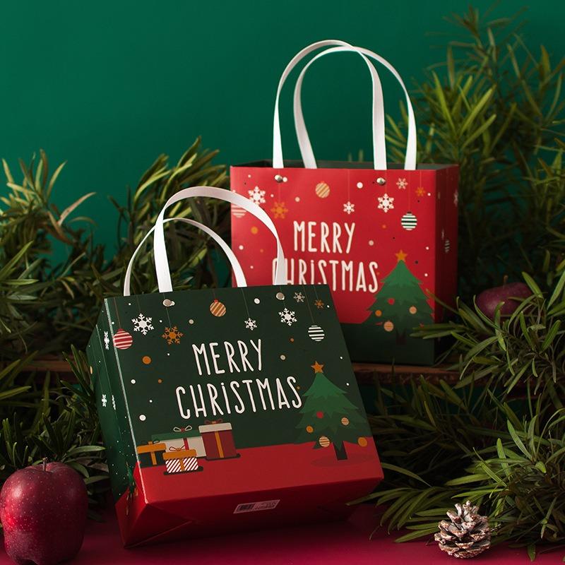 現貨801 聖誕禮物手提袋(L款-紅色30cm大尺寸) 手提袋 禮物袋 交換禮物 耶誕節 包裝盒 禮物 禮品袋