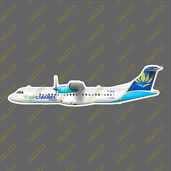 加勒比航空 標準塗裝 ATR72 擬真民航機貼紙 防水 尺寸165MM 