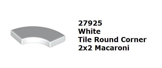 【磚樂】LEGO 樂高 27925 6172674 Tile Round Corner 2x2 白色 圓弧平滑板