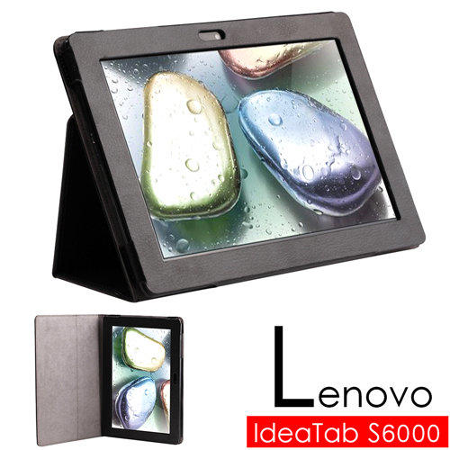 ◆免運費◆聯想 Lenovo IdeaTab S6000 可斜立專用平板電腦皮套 保護套 另加贈電容觸控筆
