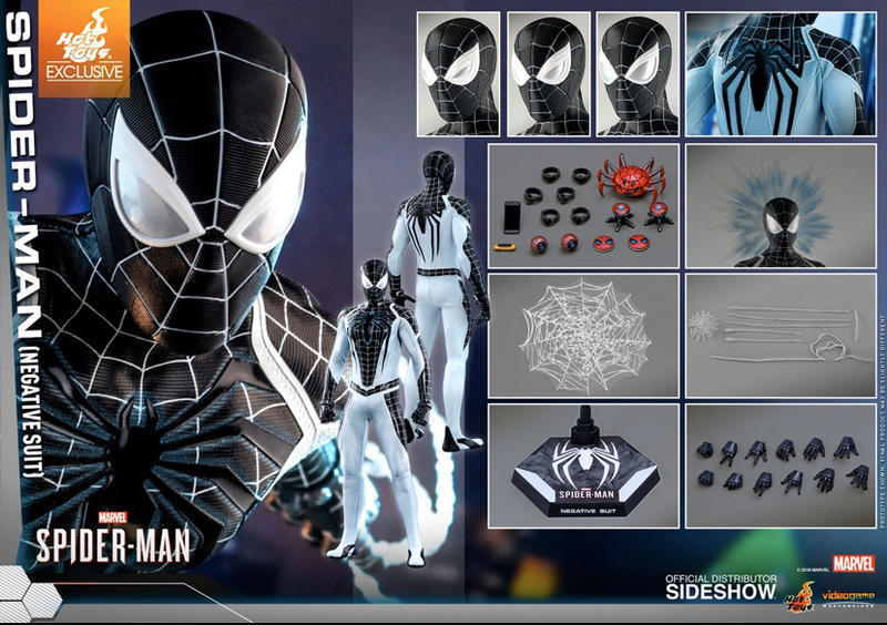 全新 Hot toys 1/6 VGM36 蜘蛛人 Spiderman 負空間戰衣 Negative Suit