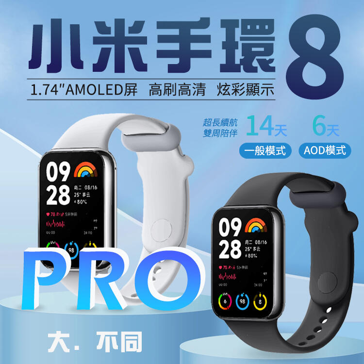 【支援NFC】小米手環8 Pro 智慧手錶 體感互動 運動軌跡 快拆腕帶 NFC 彩色腕帶 台灣出貨