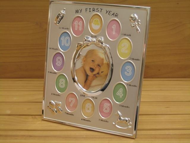 【UZ文具雜貨】日本原廠 LADONNA Baby系列週歲成長記錄相框(限量銀色)MB21-130