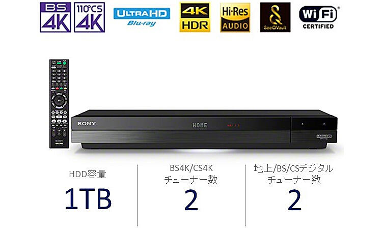 (可議價!)『J-buy』現貨~SONY BDZ-FBW1100 BS 藍光錄放影機 1TB 2番組同時録画 BD播放機