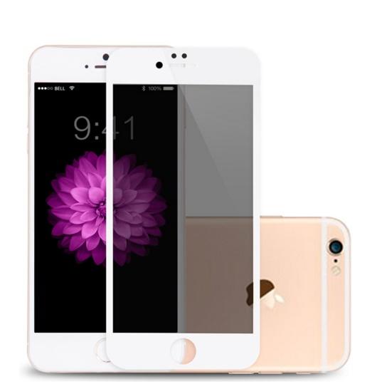 【白色滿版防窺】iPhone 6 6S i6+ 6S Plus 全屏 防窺 防偷窺 鋼化玻璃膜 鋼化膜 保護貼