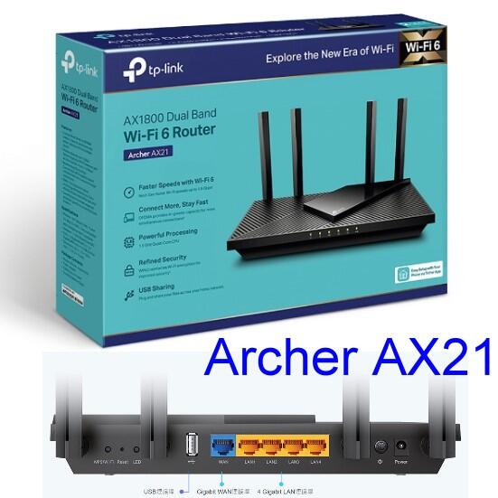 【全新公司貨附發票】TP-Link Archer AX21 AX1800 雙頻 雙核CPU WiFi6 無線網路分享路