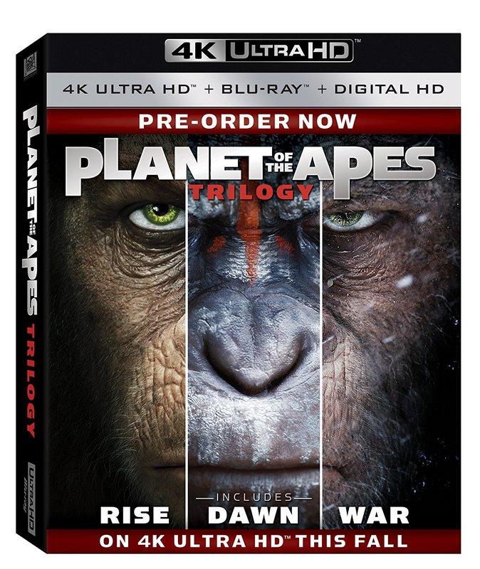 毛毛小舖--藍光BD 猩球崛起1-3 4K UHD+BD 六碟限定版(中文字幕) Planet of the Apes