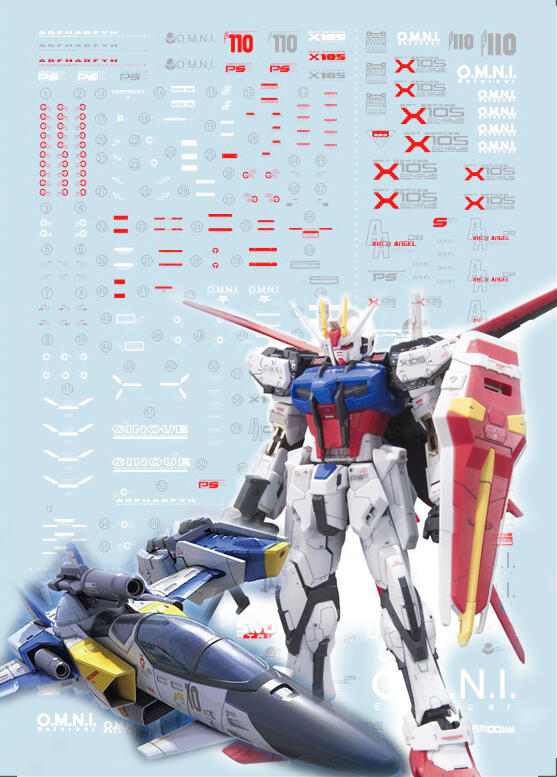 限量特價 RG HG 1/144 Aile Strike Gundam 空中 空戰強襲含空霸水貼#5942整版膠