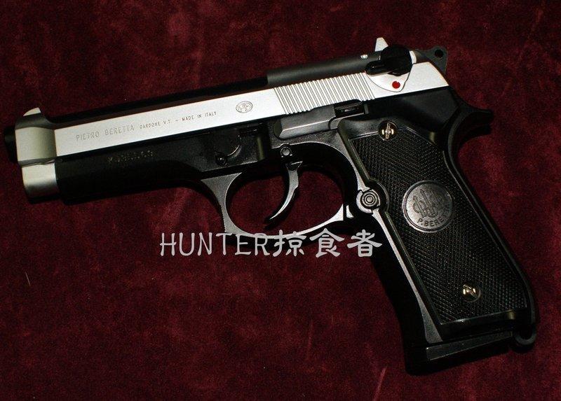 【Hunter】KJ 全金屬 BERETTA M92FS M9 客製仿真30條深刻印電鍍滑套雙色版瓦斯槍~缺貨
