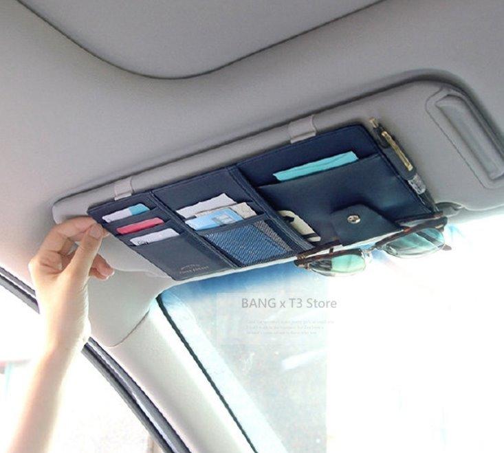 BANG◎多功能遮陽板收納袋 汽車用品 汽車用具 行照 信用卡 遮陽收納 遮陽板置物袋【STHM21】