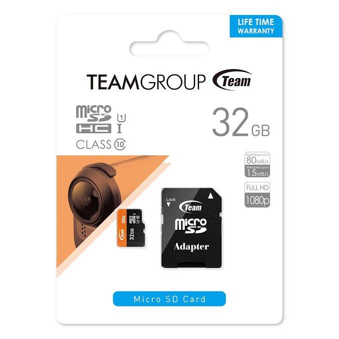 Team 十銓 32GB 80MB/s microSDHC TF UHS-I C10 記憶卡 500X