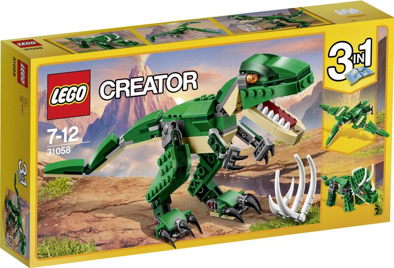 =龍次商城= 保證正版樂高 LEGO 樂高 31058 CREATER 創意系列 巨型 恐龍 翼龍 三角龍 三合一