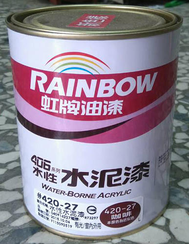 【綠海生活 】(咖啡色 #420-27/有光/室內外用) 虹牌 水性水泥漆 水泥漆  ( 1公升 ) ~A0400578