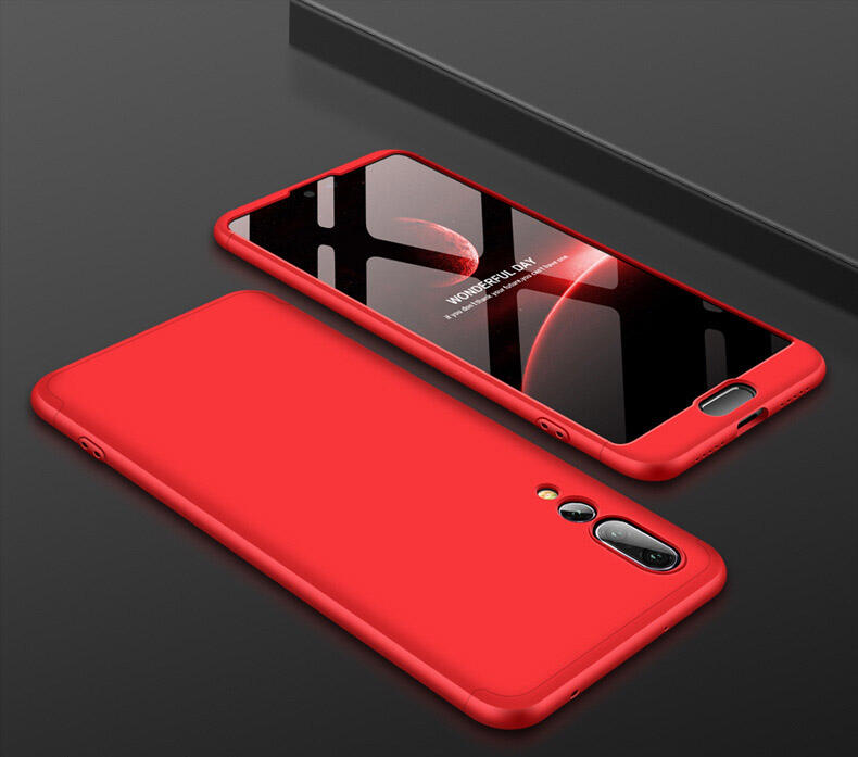 GMO 4免運 Huawei華為 P20 Pro 紅色 GKK 360度3段全包殼手機殼套保護殼套防摔殼套