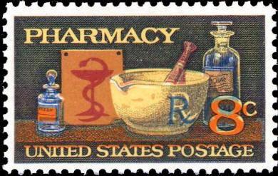 1972 美國 製藥工業120年紀念郵票 sc#1473 醫學 現標現得
