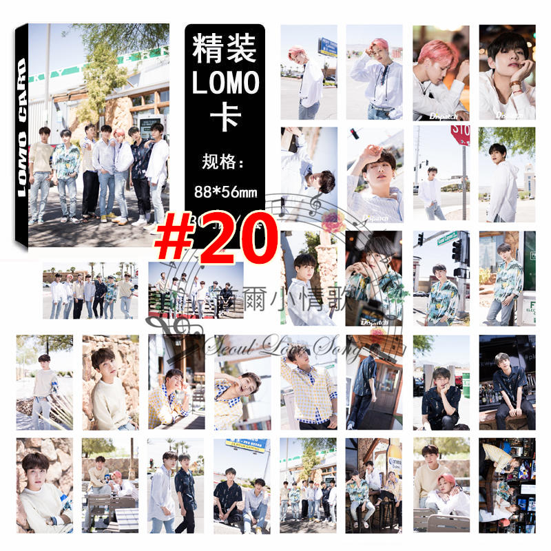 【首爾小情歌】BTS 防彈少年團 團體款 V 田柾國 JIMIN LOMO 30張卡片 小卡組#20