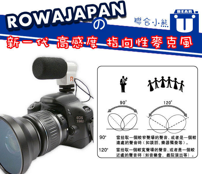 【聯合小熊】ROWA RW-109 心型 指向性 立體聲 麥克風 3.5mm接頭 適用單眼 攝影機