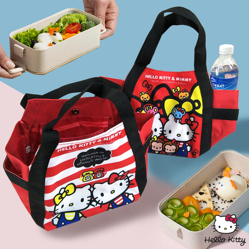 新款 現貨 正版 Hello Kitty便當袋 手提袋 購物袋 便當袋 野餐袋 收納袋 大容量 任你逛 2108-08