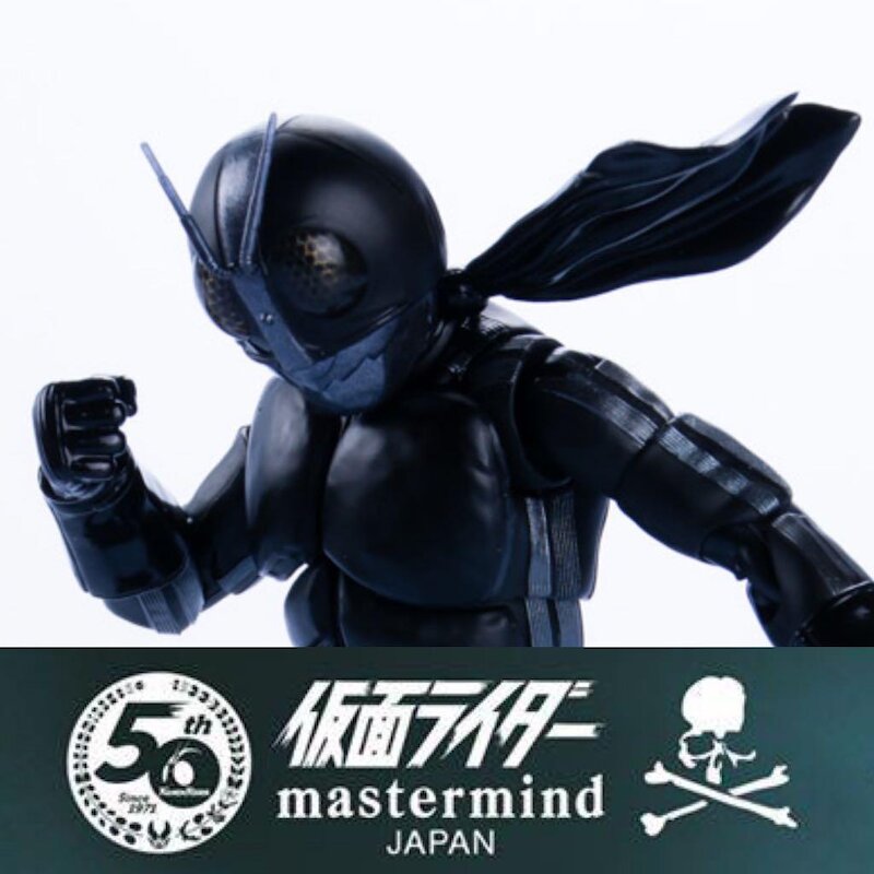 mastermind JAPAN x KAMEN RIDER 50th真骨彫製法假面騎士新1號黑一號