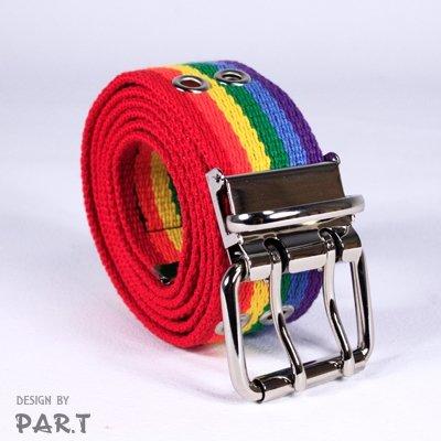 PAR.T | 彩虹商品-六彩別緻雙孔皮帶