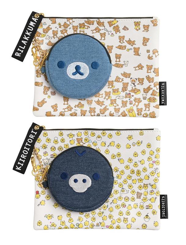 【懶熊部屋】Rilakkuma 日本正版 拉拉熊 懶懶熊 小雞 豬鼻雞 泡泡系列 平底 雙層 拉鍊袋 零錢包