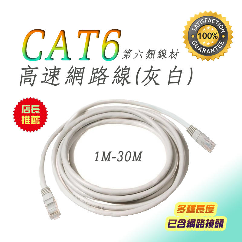 CT6-4 全新 CAT6 高速網路線 5米 高規格 穩定度佳 RJ45 乙太網路線 傳輸不掉封包
