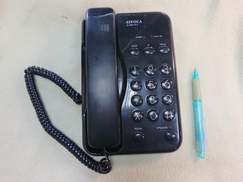(K7)故障品~早期 SINOCA ST-117C 電話機~測試無聲~