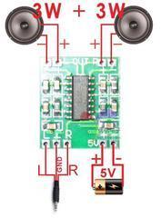 [含稅]微型數位功放板機 3W D類 發燒hifi  5v可USB供電 套件