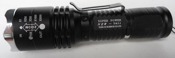 ▂▃【新光手電筒】▃▂(大全配)10W可伸縮超亮6段式美國CREE-T6 LED手電筒/夜騎/抓寶可夢/NEW-T611