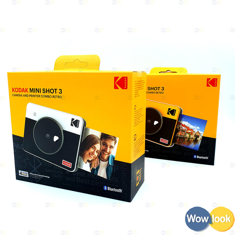 全新 Kodak Mini Shot 3 C300R 復古相機拍立得｜2合1 口袋相印機【Wowlook】