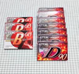 全新 TDK B60 D90 空白錄音帶 共10卷