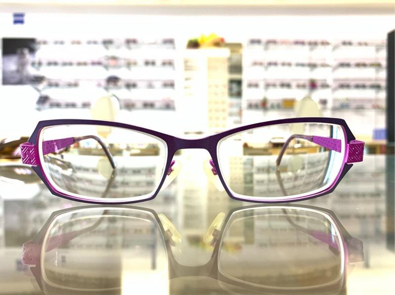 LAFONT made in France 法國製 二手 鏡框 鏡架 眼鏡 紫 桃紅