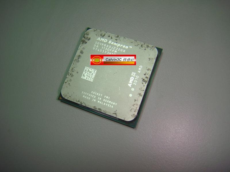 AMD Sempron X2 198 FM1腳位 速度2.5G 快取L2=1M 32奈米 65W 雙核心 64位元