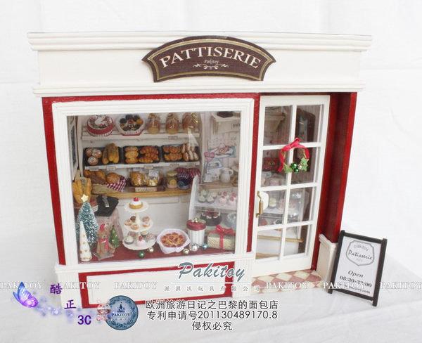 【酷正3C】小型DIY小木屋 模型組合 袖珍屋 娃娃屋 歐洲旅行日記系列 巴黎的麵包店