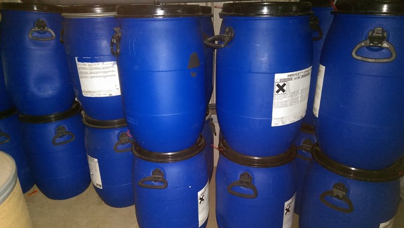 60公升 60L塑膠桶 原料桶 餿水桶 廚餘桶 化工桶 化學桶(二手)