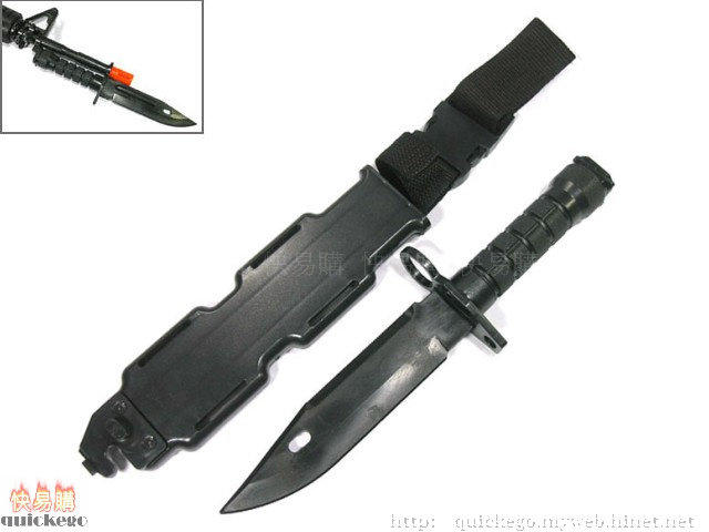 【快易購-生存精品】1:1塑膠製模型M9刺刀、道具刀、玩具刀、橡皮刀刃(附刀套刀鞘)