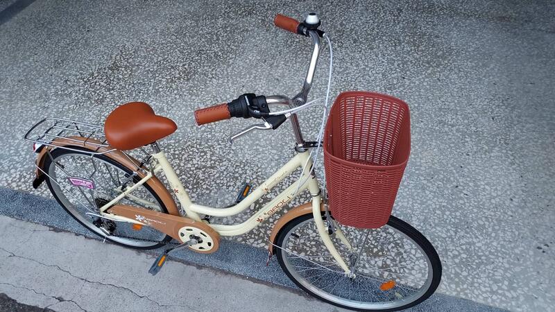 {名森自行車}和風牛奶車+24吋鋁合金輪圈+6段shimano變速 24吋自行車淑女腳踏車(未組裝)