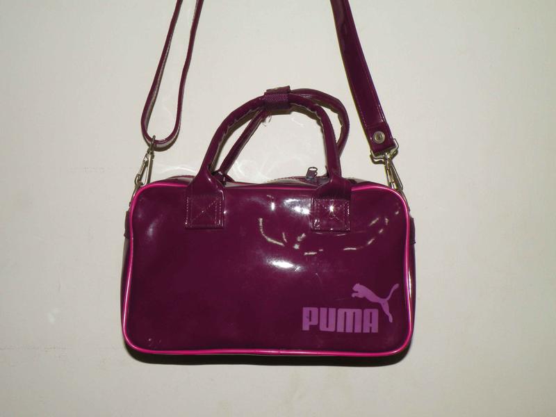 Puma 紫色漆皮兩用側背包 (二手)